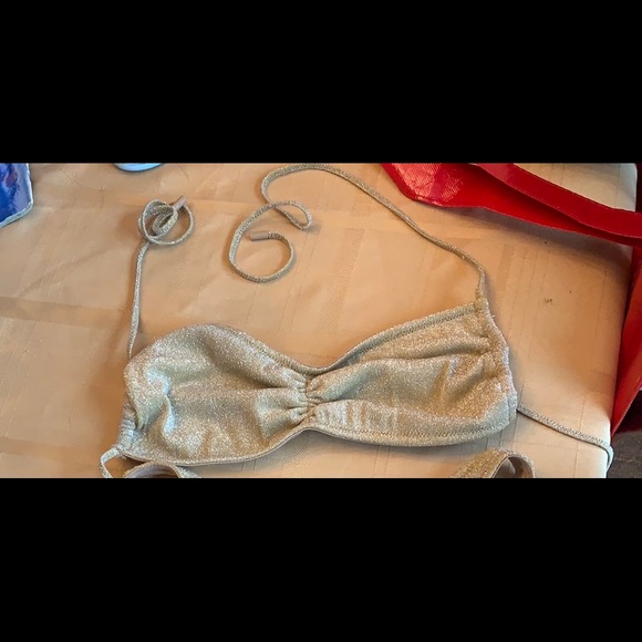 triangl swimwear Swim Triangl Mica Gold Sparkle Bikini Top Poshmark